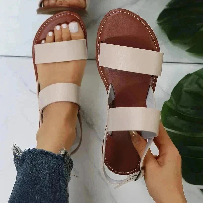 Sandalias planas de doble tira