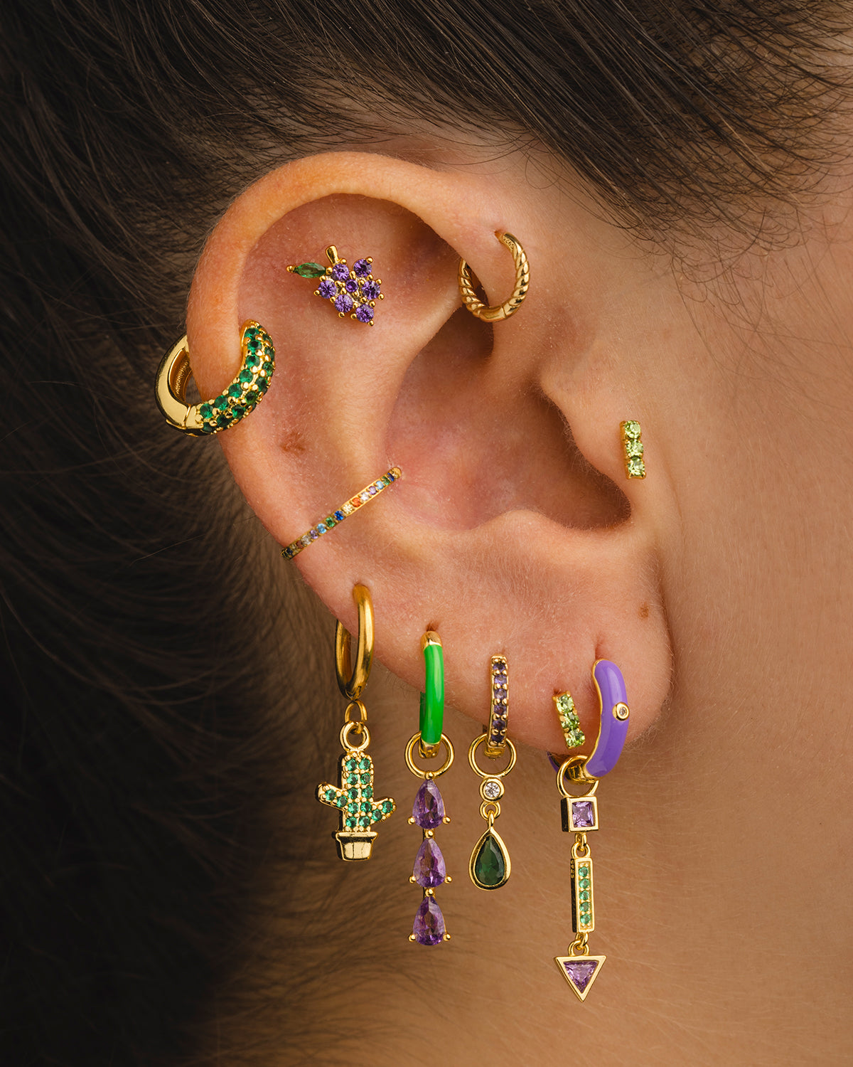 PENDIENTES NOVA GREEN GOLD