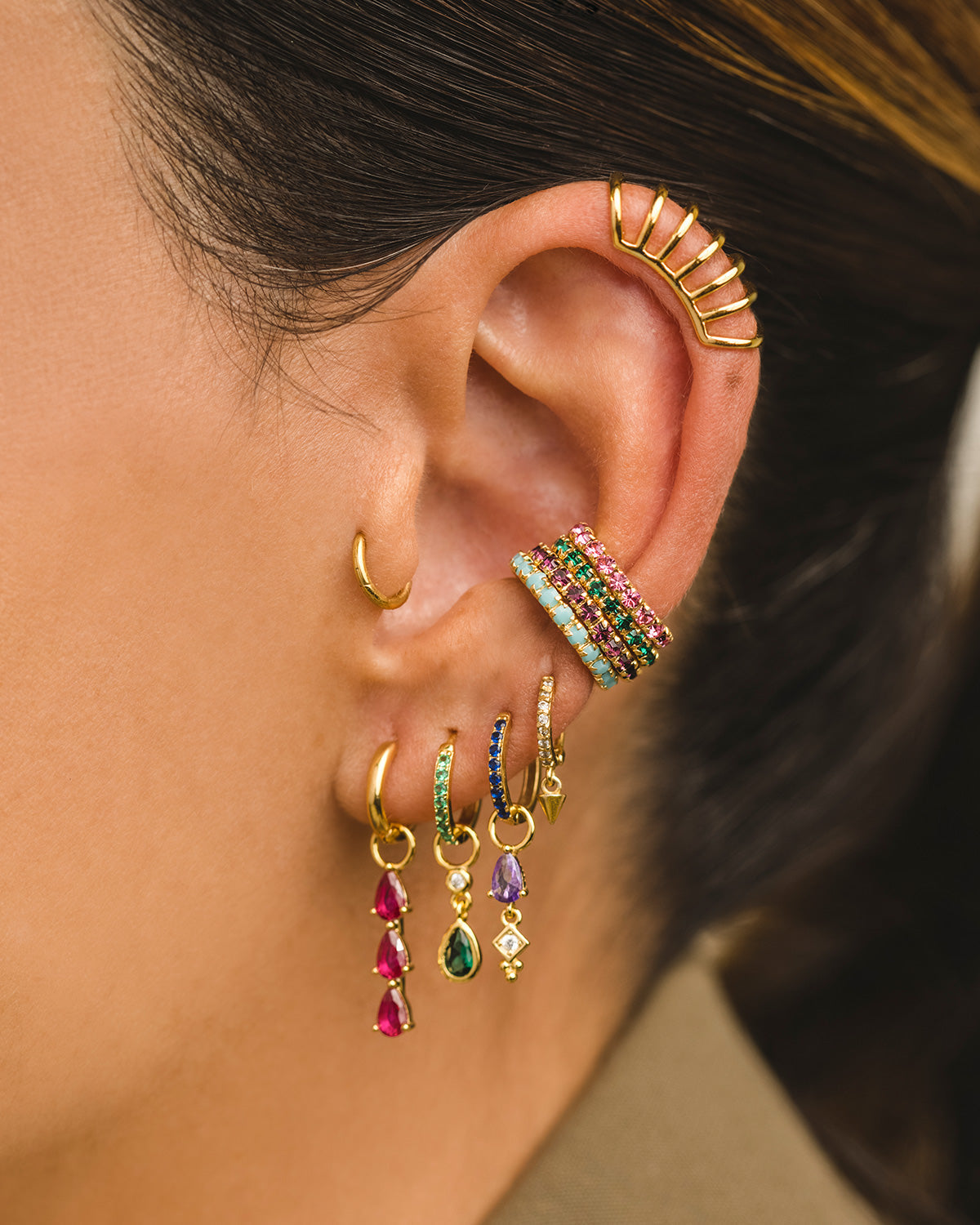PENDIENTES SPIRAL GOLD