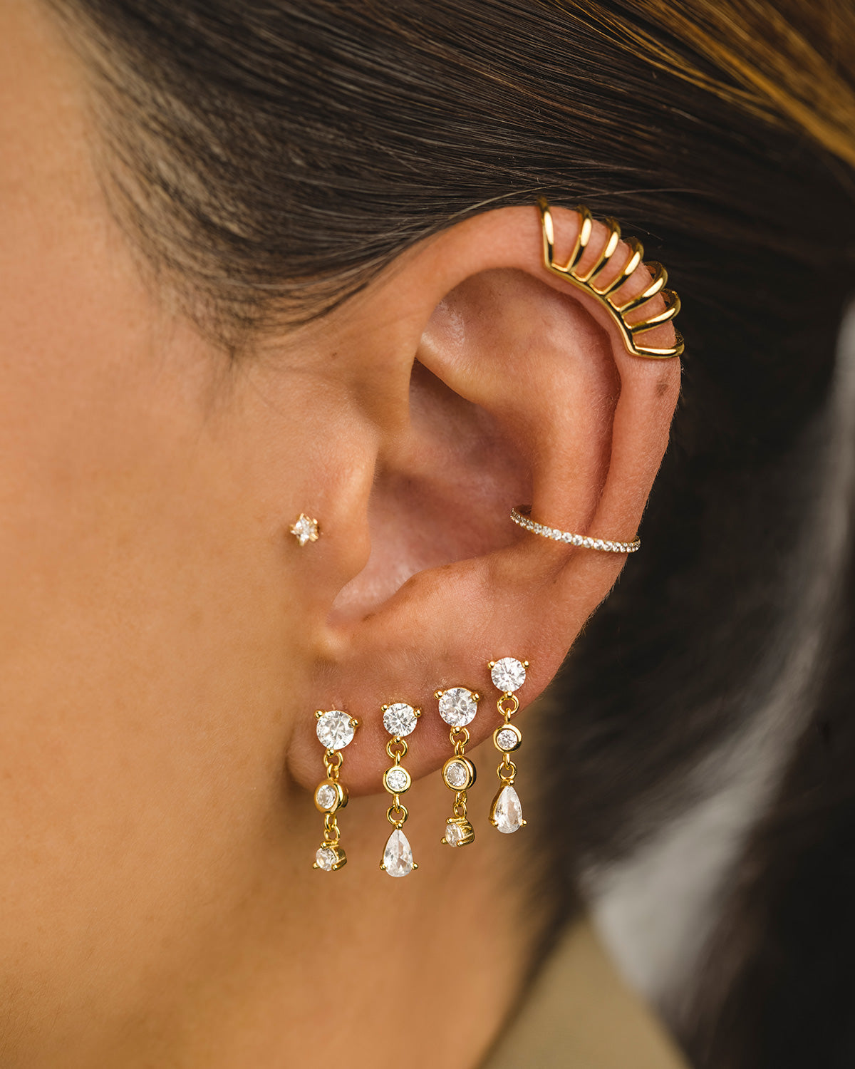 PENDIENTES SPIRAL GOLD