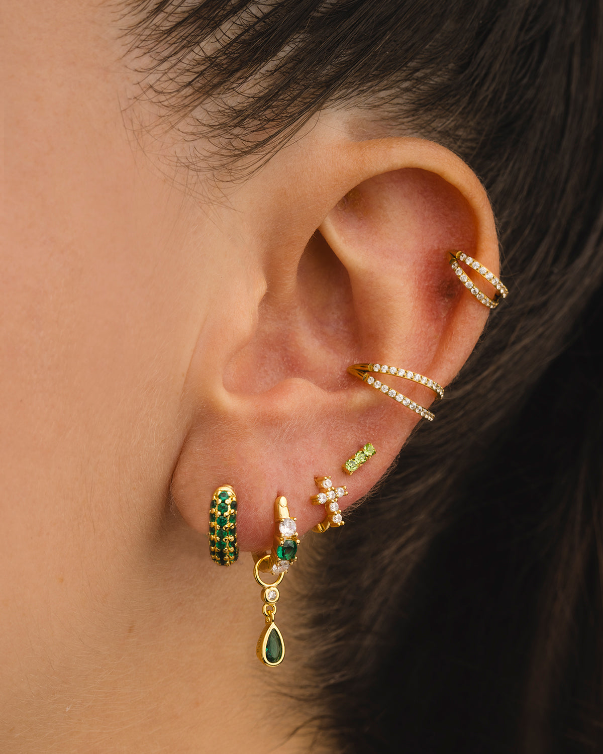 PENDIENTES NOVA GREEN GOLD